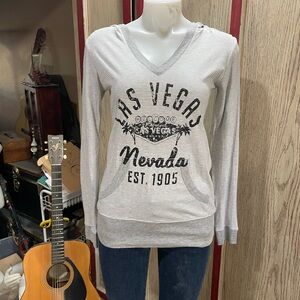 Gray Las Vegas Nevada Long Sleeve Tee